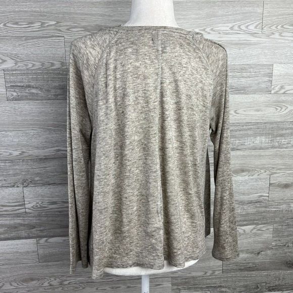 Roots Canada Women’s Small Gray Open Sides Sweater Wool Blend Unique Sweatshirt - Picture 4 of 7